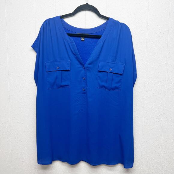 INC Womens Top 3X Mix Media Business Casual Workwear Office Career Party Event - Picture 1 of 11